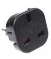 ENCHUFE UNIVERSAL ADAPTADOR EU 6A 250V NEGRO